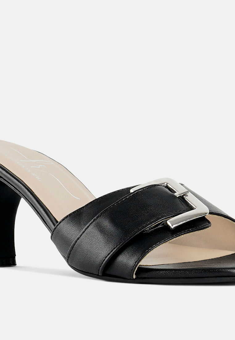 women buckle detail heels#color_black