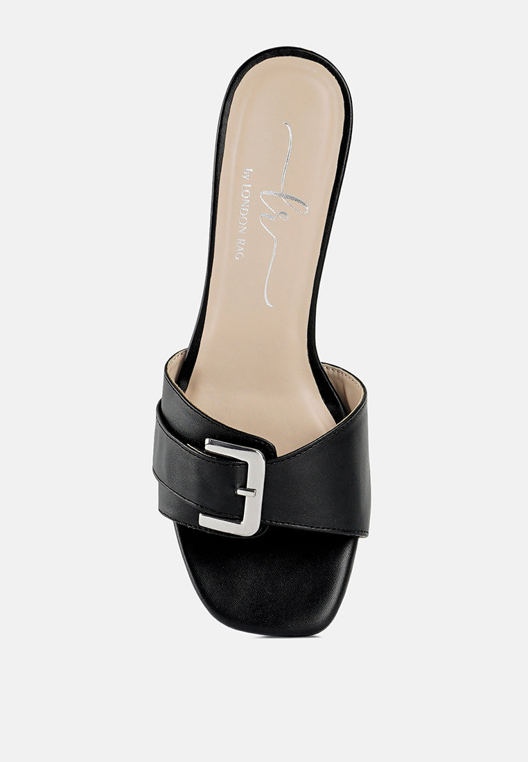 women buckle detail heels#color_black