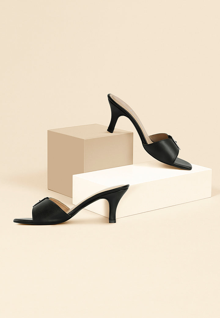 women buckle detail heels#color_black