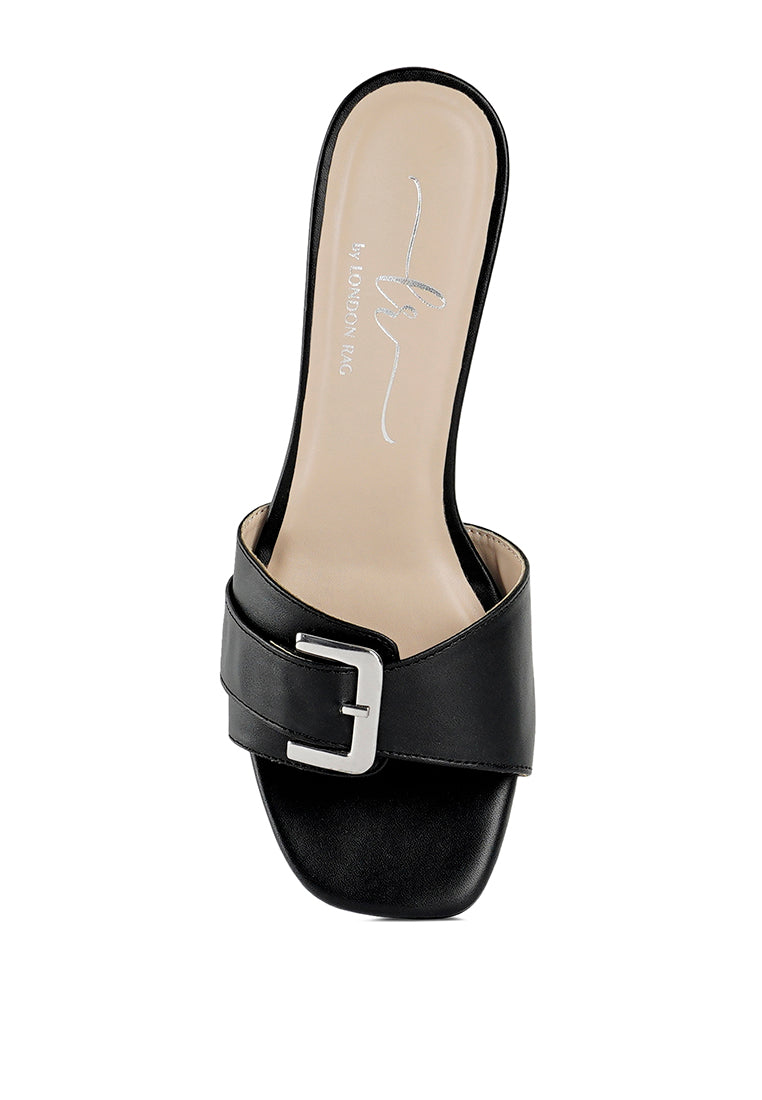 Women Buckle Detail Heels