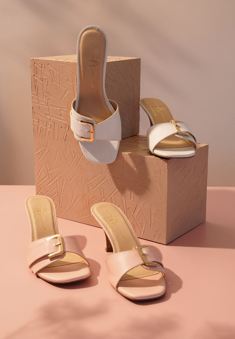 women buckle detail heels#color_light-pink
