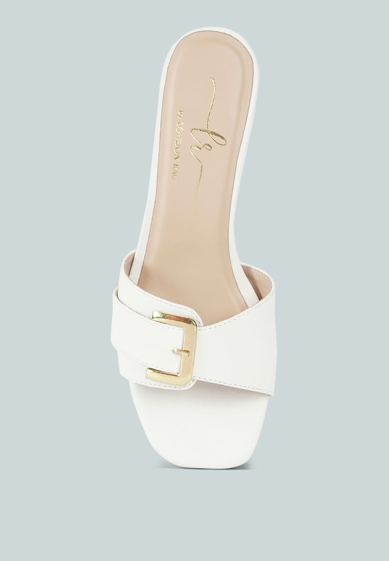 women buckle detail heels#color_white