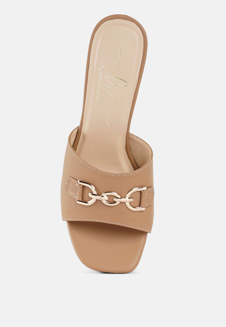 women horsebit detail heels#color_beige