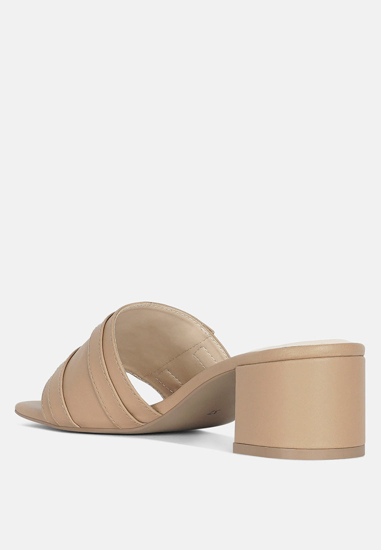 women double buckle strap heels#color_camel