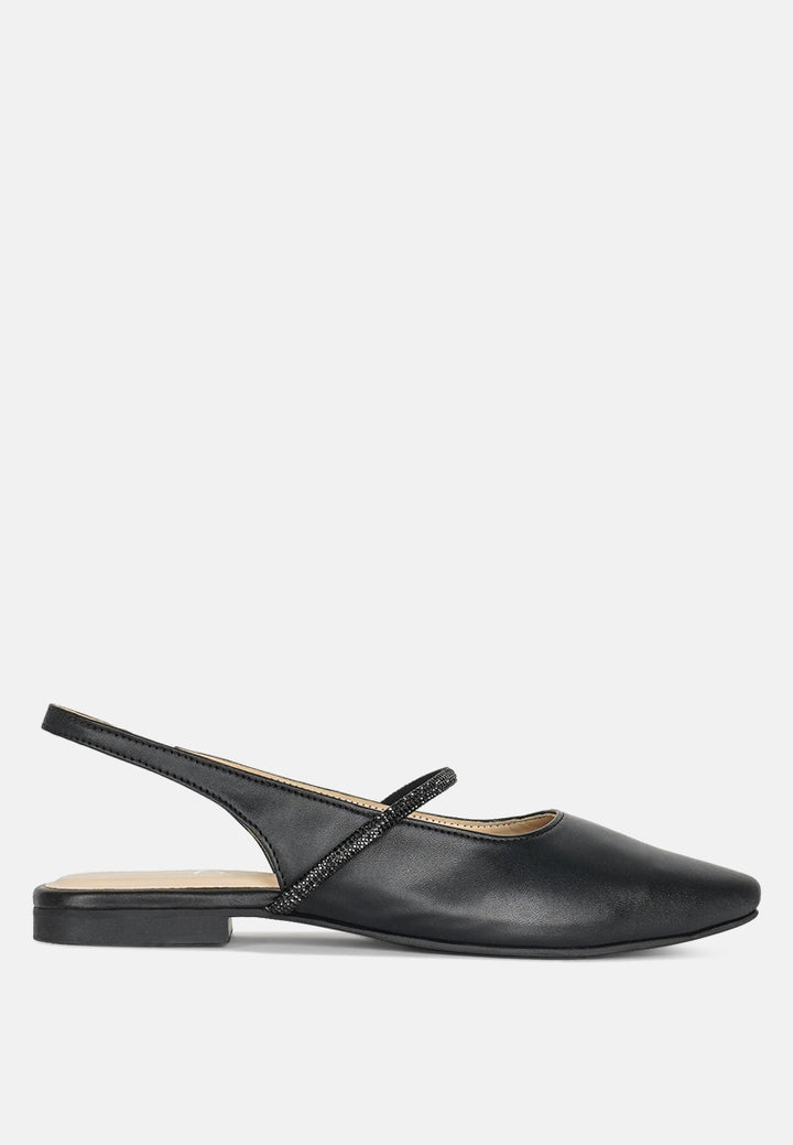 women pointed toe slingback sandals#color_black