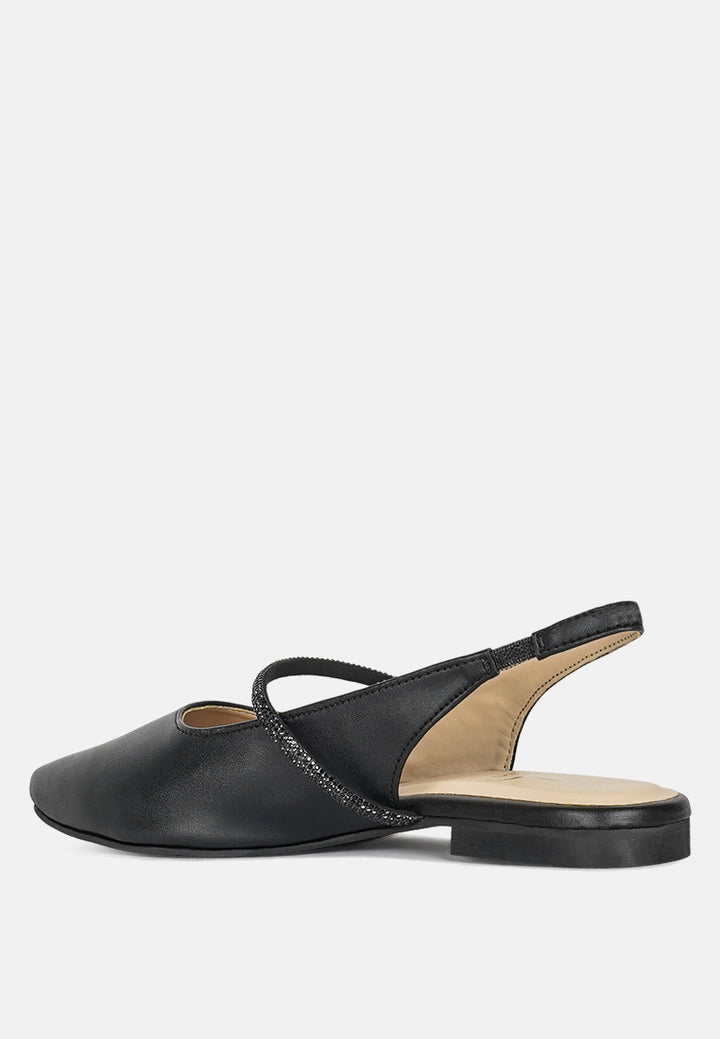 women pointed toe slingback sandals#color_black