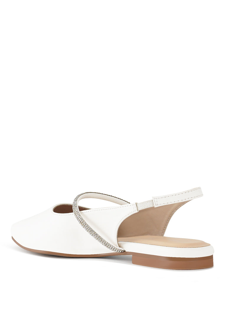 women pointed toe slingback sandals#color_white