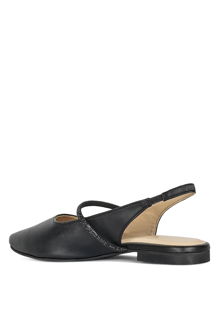 women pointed toe slingback sandals#color_black