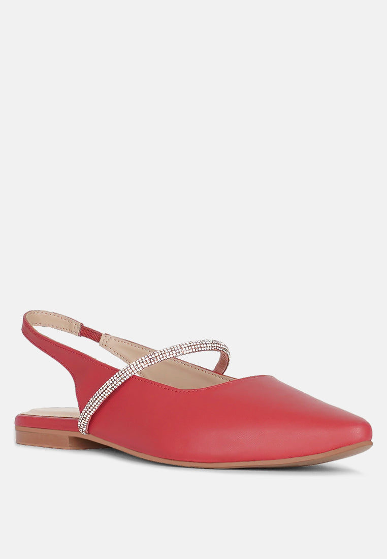 women pointed toe slingback sandals#color_red