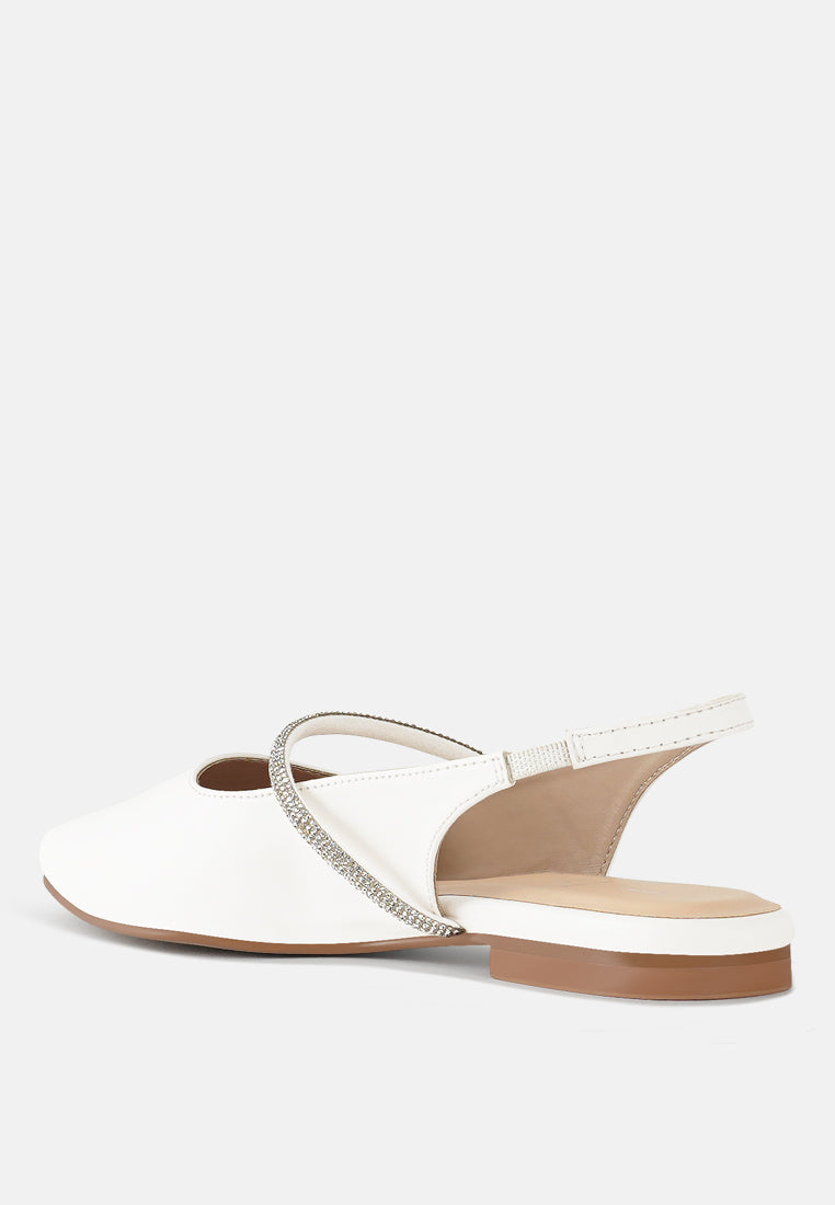 women pointed toe slingback sandals#color_white