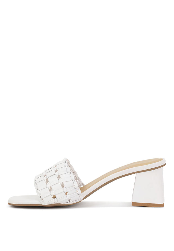 Woven Strap Detail Slip-On Sandals