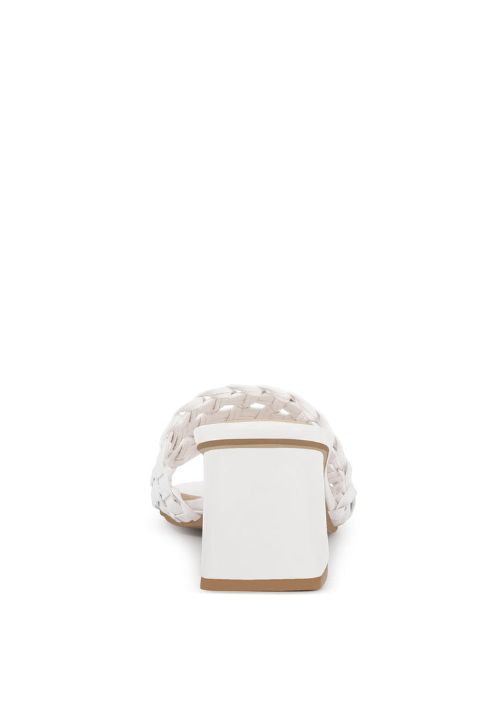 Woven Strap Detail Slip-On Sandals