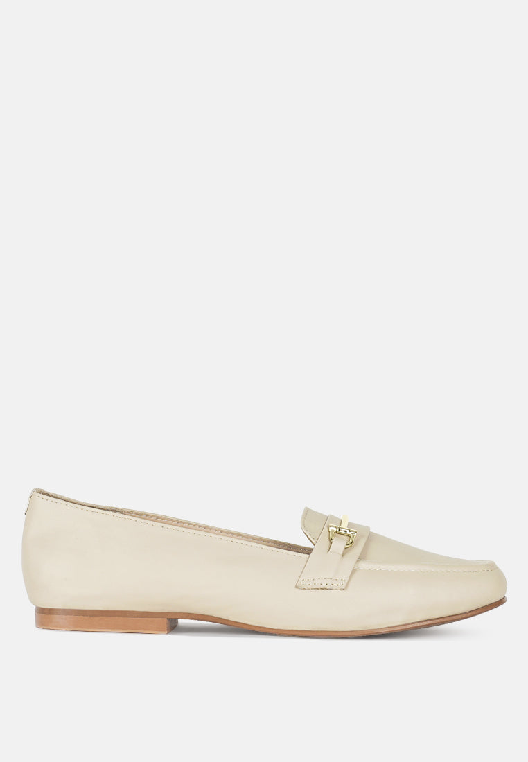 women classic horsebit-embellished loafers#color_beige