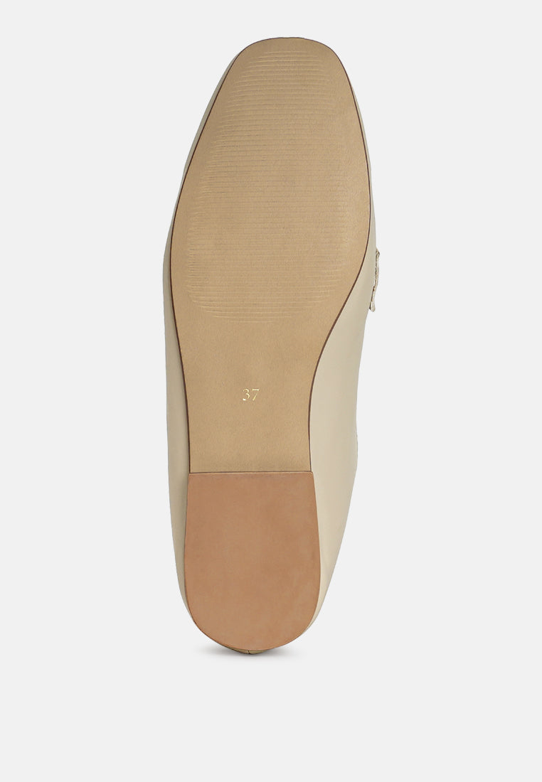 women classic horsebit-embellished loafers#color_beige