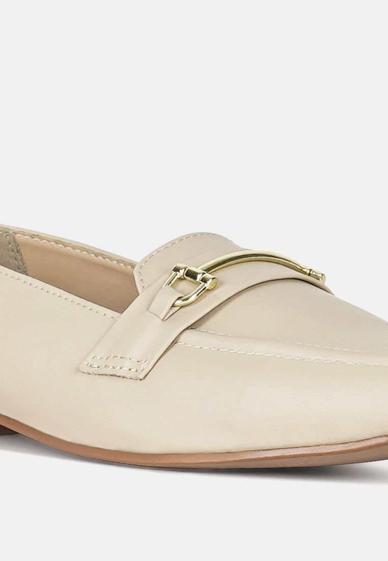 women classic horsebit-embellished loafers#color_beige