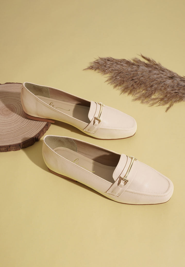 women classic horsebit-embellished loafers#color_beige