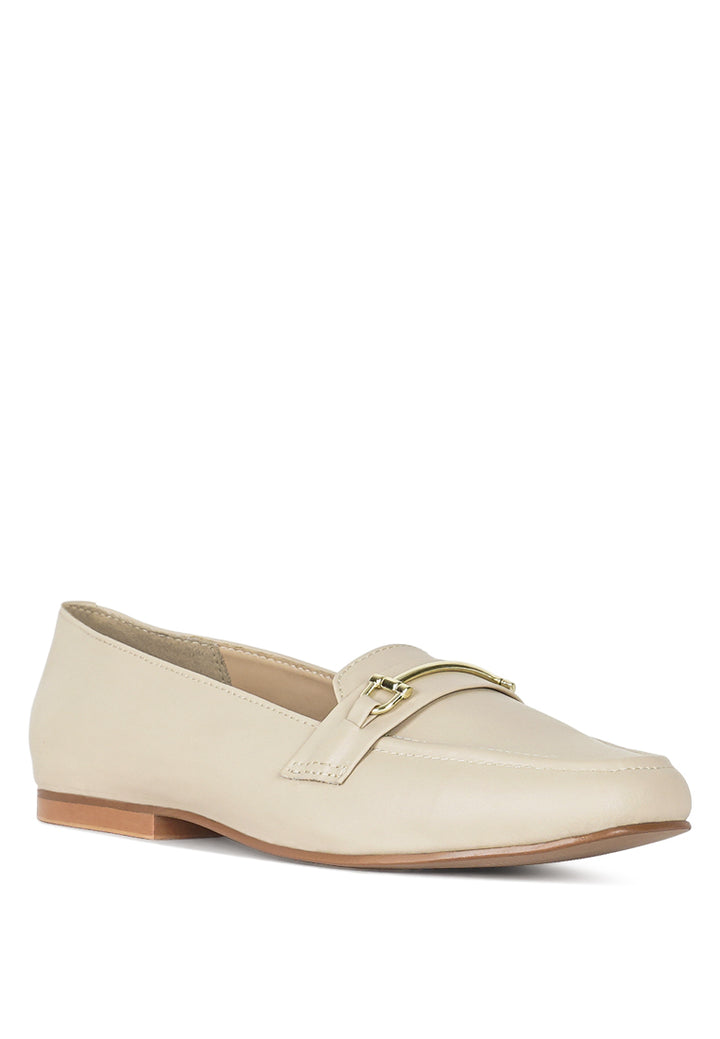 women classic horsebit-embellished loafers#color_beige