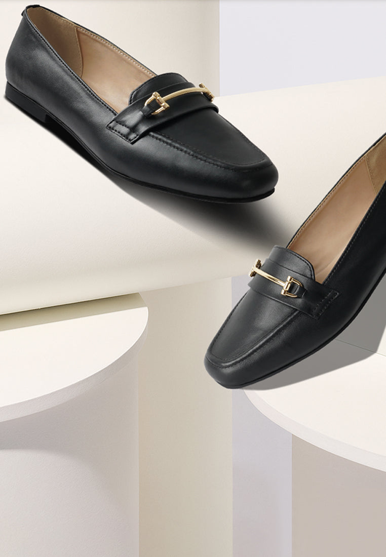 women classic horsebit-embellished loafers#color_black