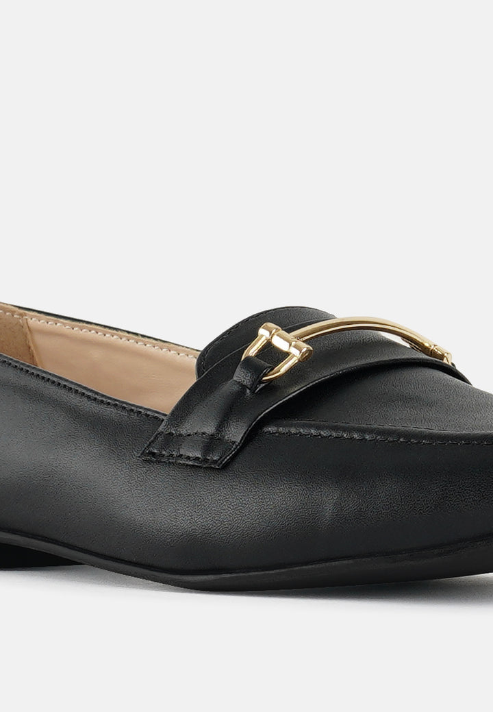 women classic horsebit-embellished loafers#color_black