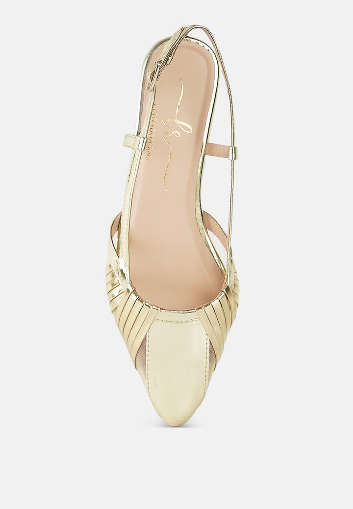 women metallic faux leather slingback sandals#color_light-gold