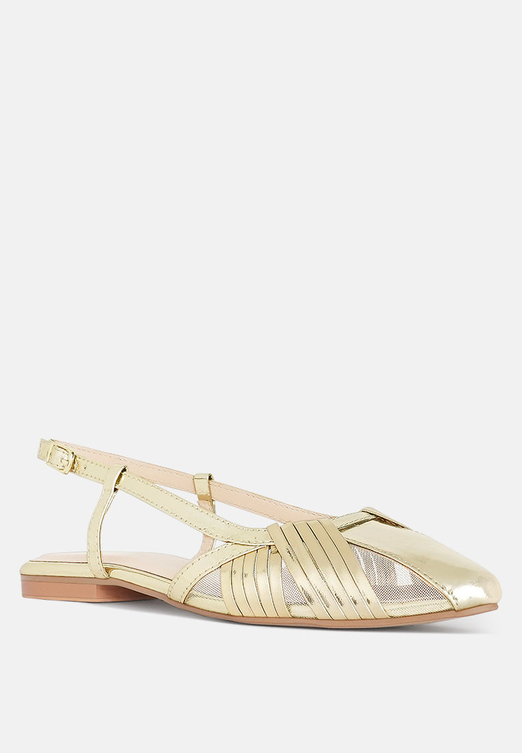 women metallic faux leather slingback sandals#color_light-gold