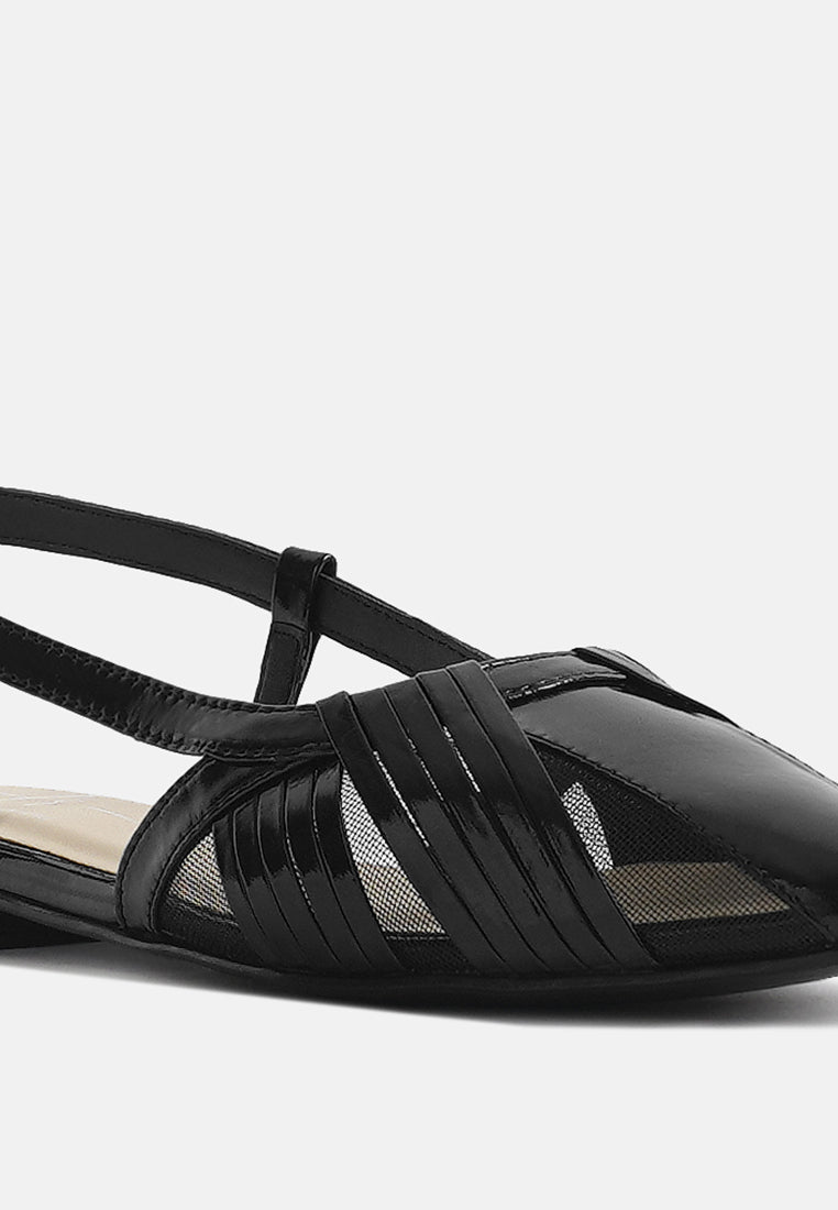 women flat heel slingback sandals#color_black
