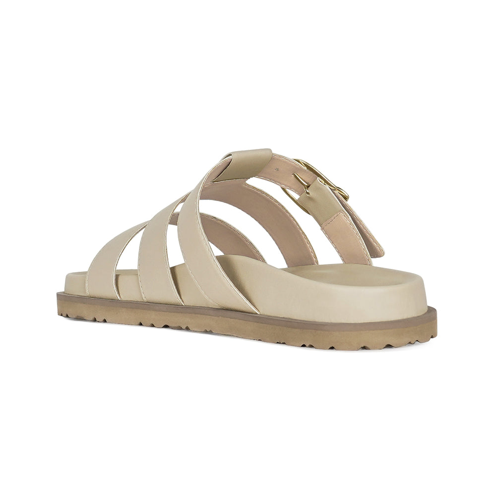 women strappy faux leather slip on flats#color_beige