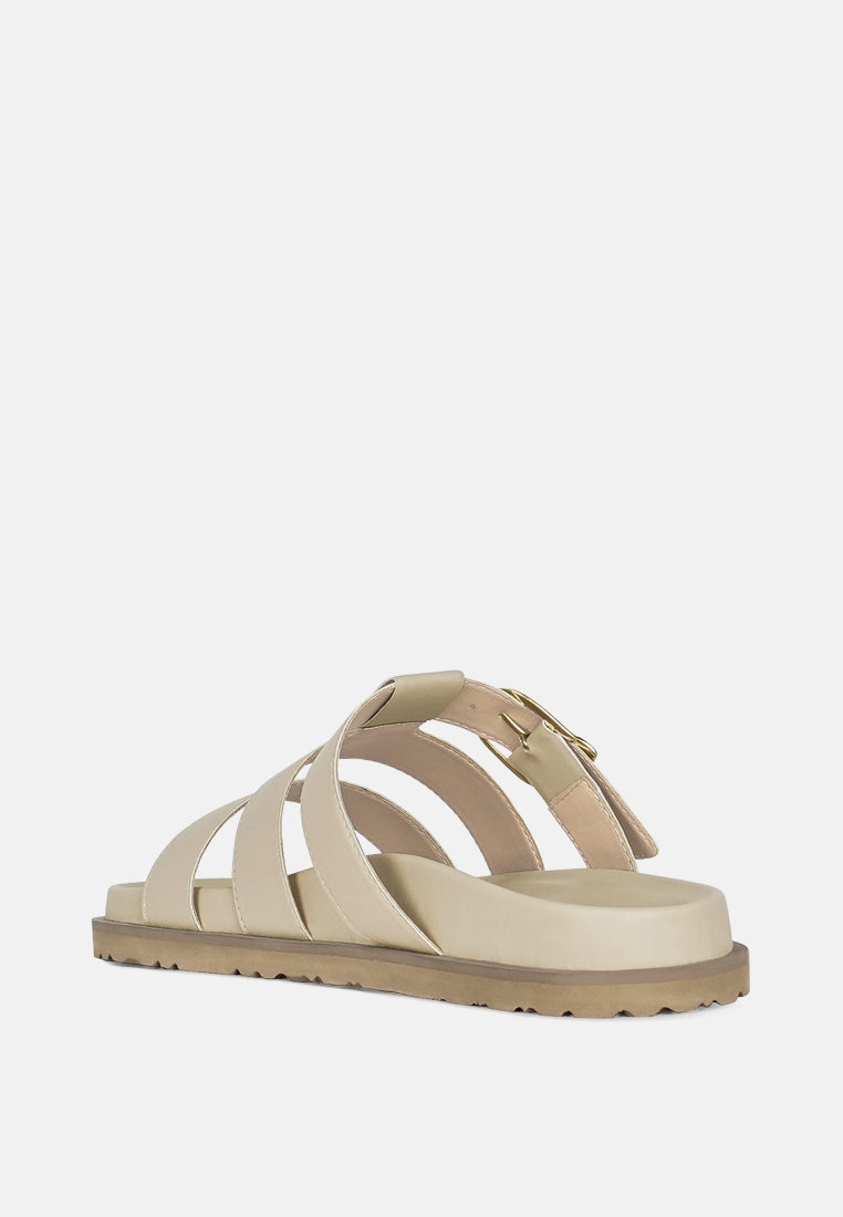 women strappy faux leather slip on flats#color_beige