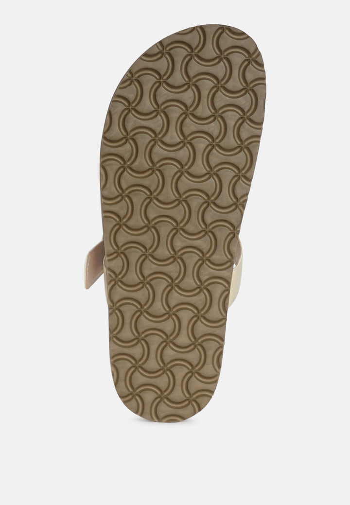 women strappy faux leather slip on flats#color_beige