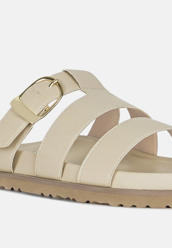 women strappy faux leather slip on flats#color_beige