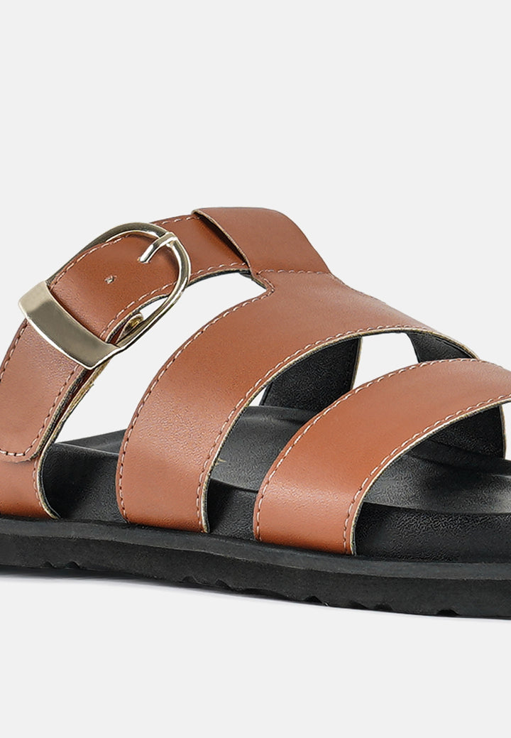 women strappy faux leather slip on flats#color_tan