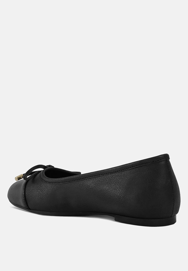 women two tone ballet flats#color_black