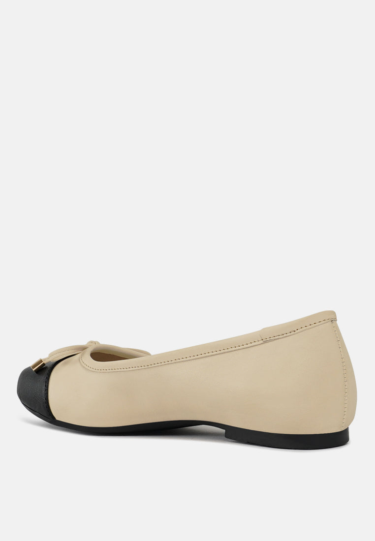 Women Two Tone Ballet Flats - Main Image