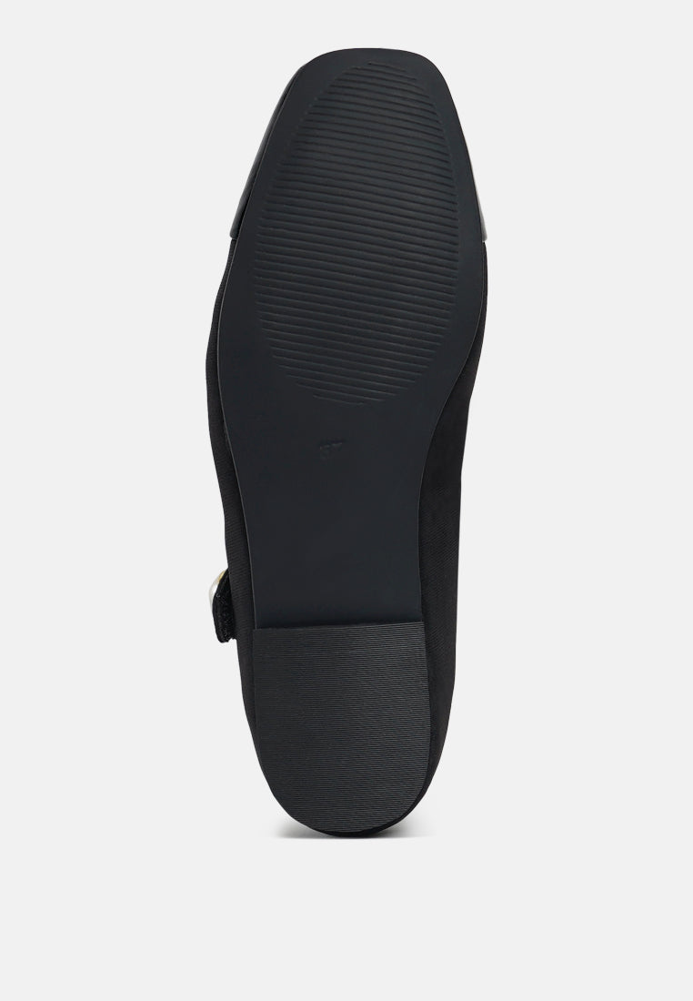 women square toe mary jane ballerinas#color_black