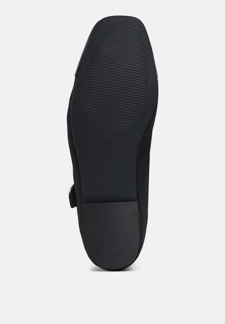 women square toe mary jane ballerinas#color_black