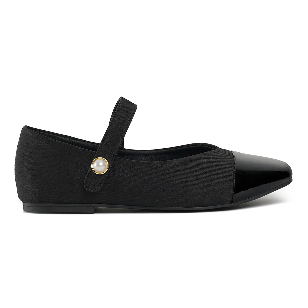 square toe mary jane ballerinas#color_black