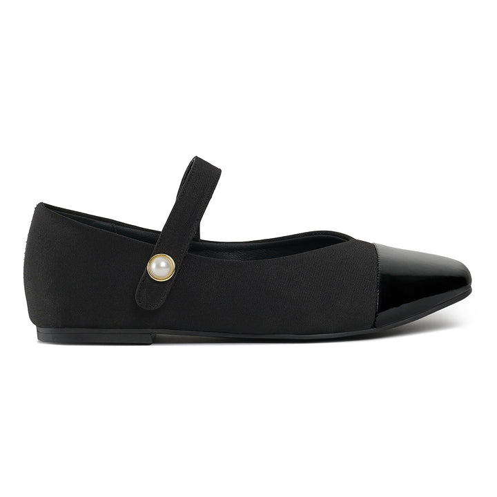 square toe mary jane ballerinas#color_black