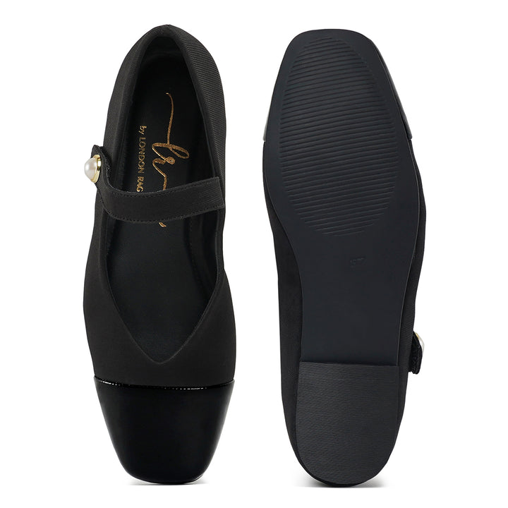 square toe mary jane ballerinas#color_black