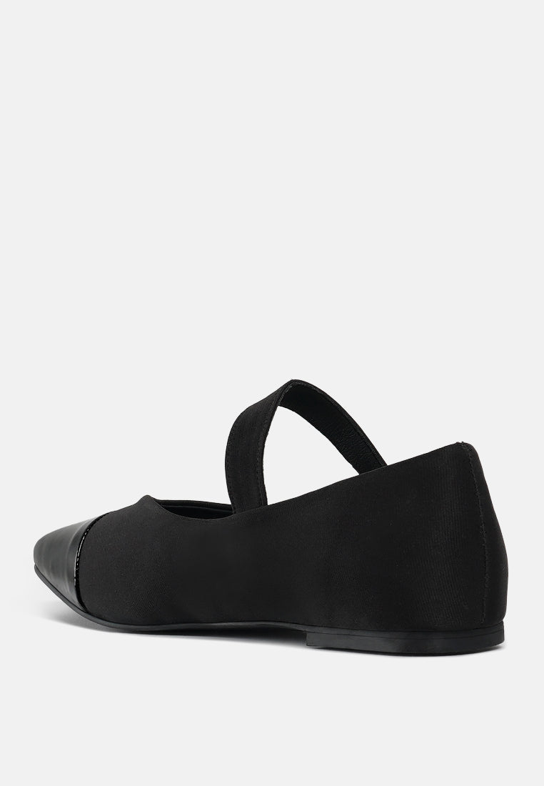 women square toe mary jane ballerinas#color_black