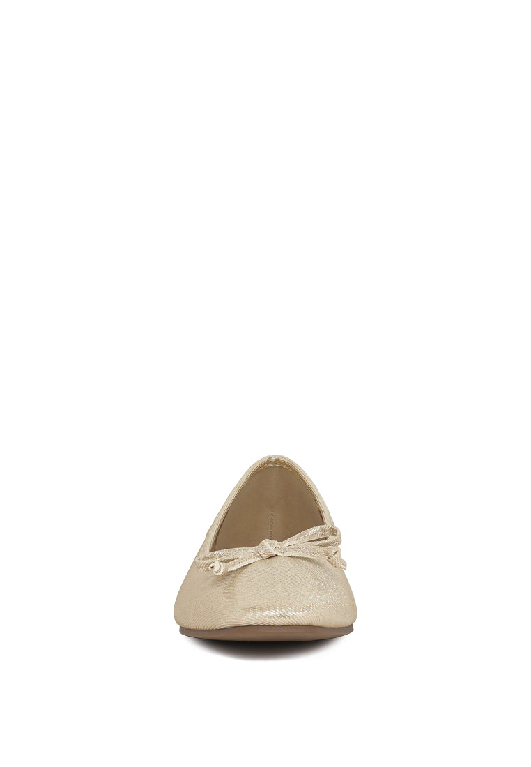 women glitter faux leather ballerinas#color_gold