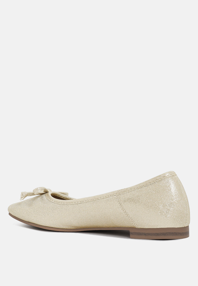 women glitter faux leather ballerinas#color_gold