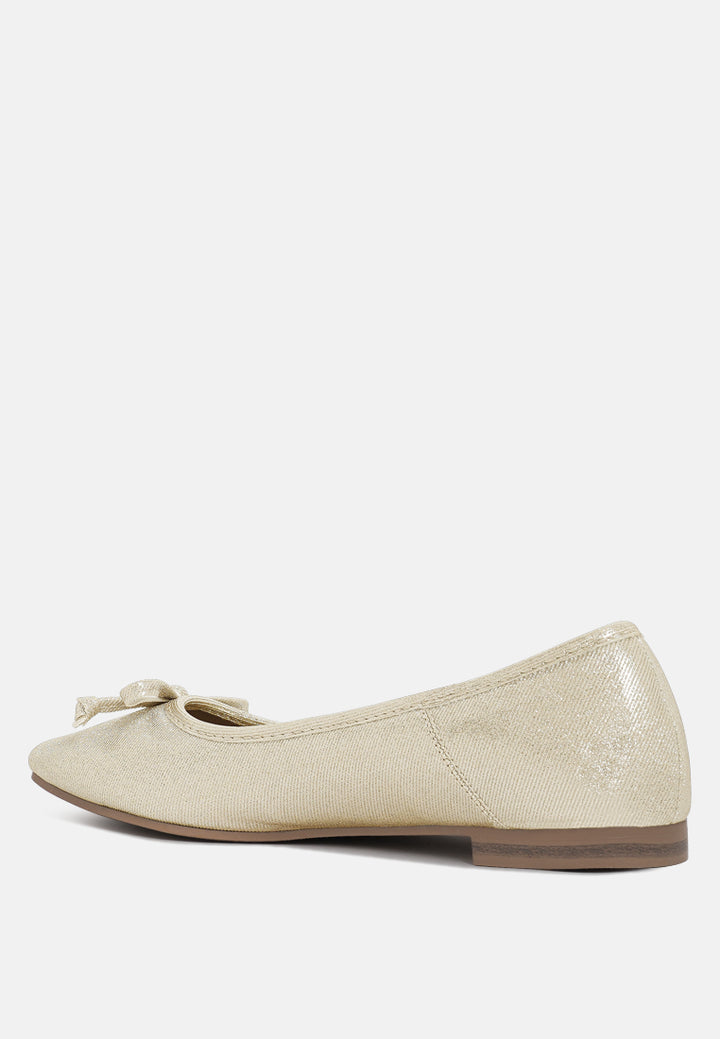 women glitter faux leather ballerinas#color_gold