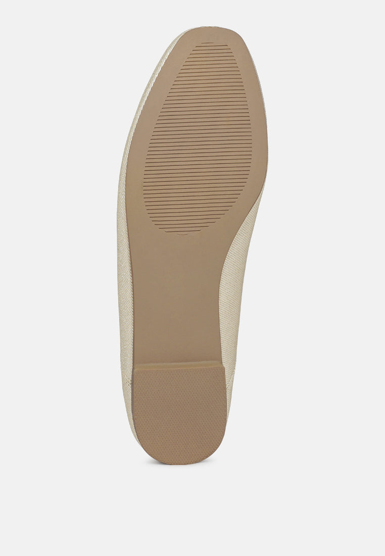 Women Glitter Faux Leather Ballerinas