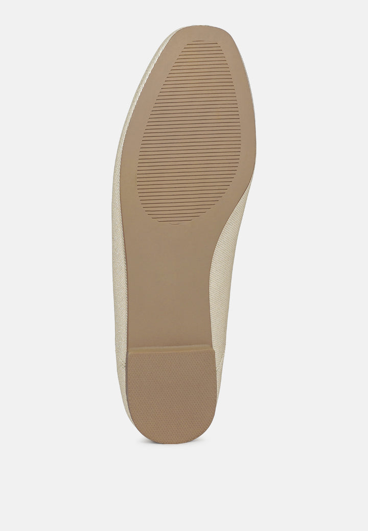 Women Glitter Faux Leather Ballerinas