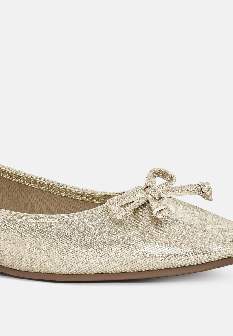 women glitter faux leather ballerinas#color_gold