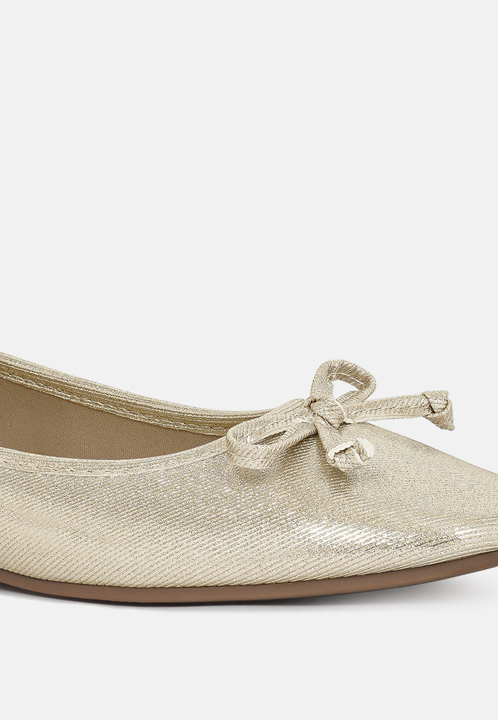 women glitter faux leather ballerinas#color_gold