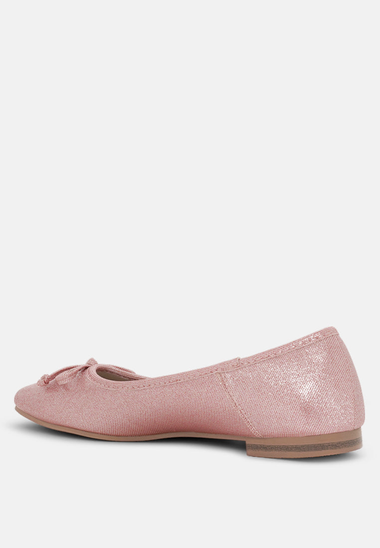 women glitter faux leather ballerinas#color_red