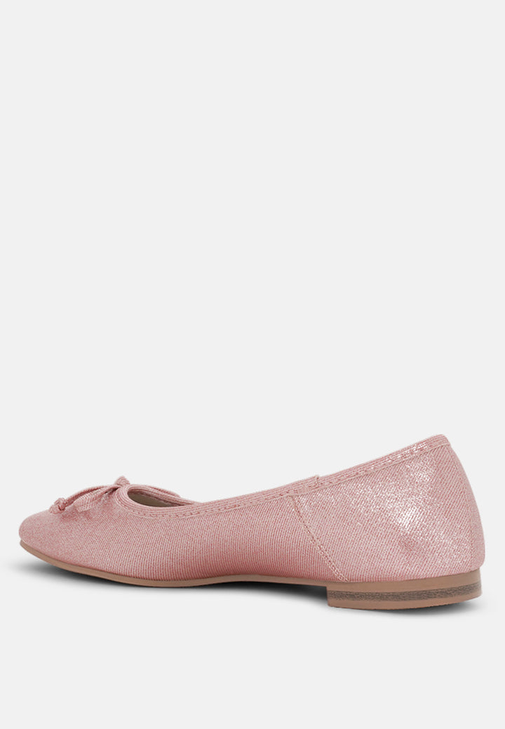 Women Glitter Faux Leather Ballerinas