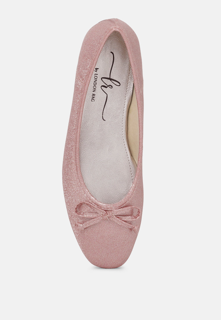 Women Glitter Faux Leather Ballerinas