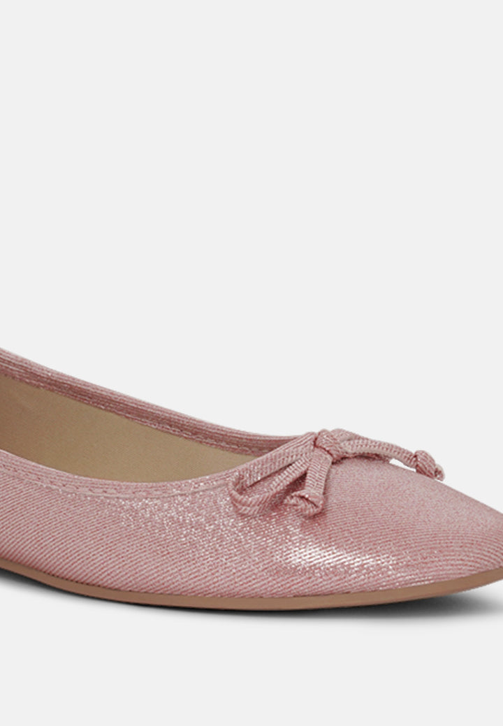 women glitter faux leather ballerinas#color_red